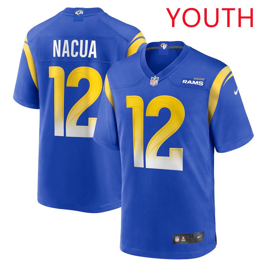 Youth Los Angeles Rams #12 Puka Nacua Royal Nike 2025 Game Player NFL Jersey->youth nfl jersey->Youth Jersey